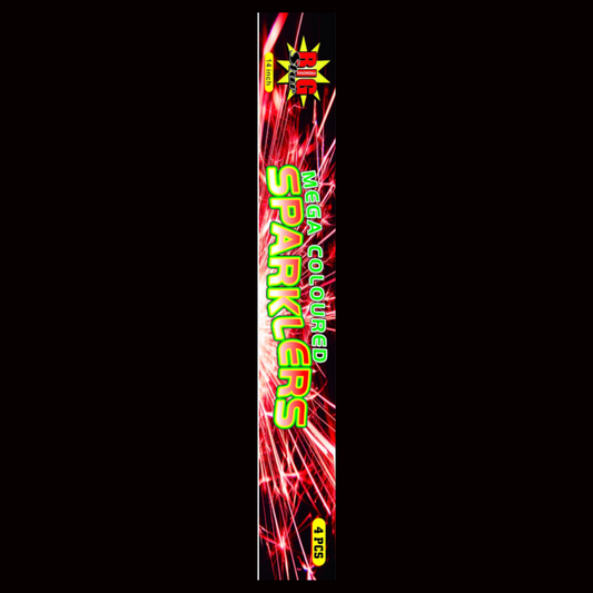 14" Monster Mega Multi Coloured Sparklers (4 Pack) by Big Star Fireworks - Multibuy 6 for £10 - Coventry Fireworks King