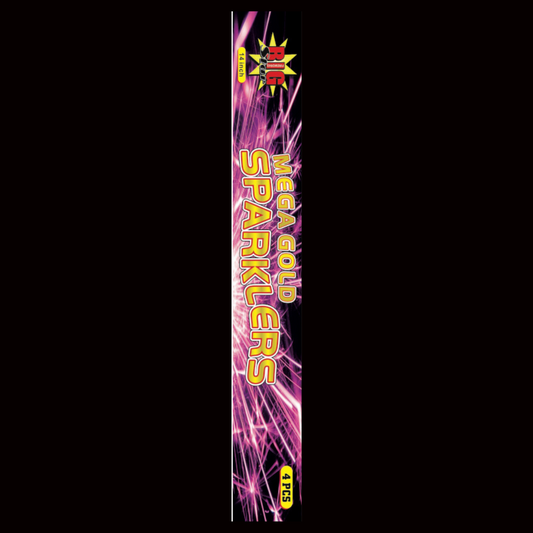 14" Monster Mega Gold Sparklers (4 Pack) by Big Star Fireworks - Multibuy 6 for £10 - Coventry Fireworks King