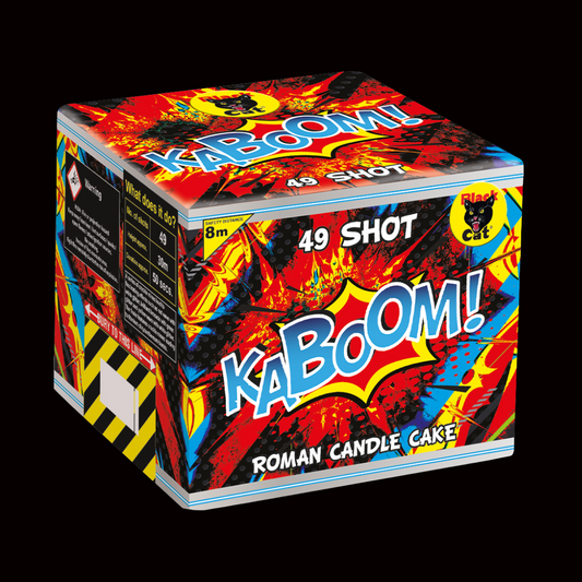 Kaboom 49 Shot Cake by Black Cat Fireworks - Coventry Fireworks King