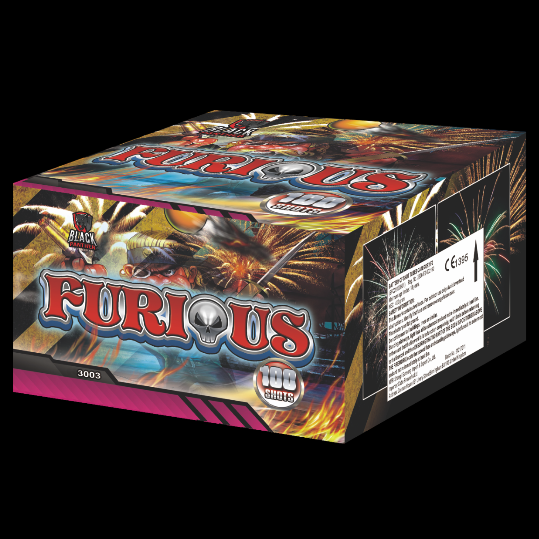 Furious 100 Shot Cake by Cube Fireworks (Loud) - Coventry Fireworks King