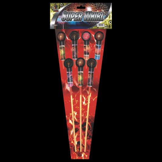 Super Whirl Rockets (7 Pack) by Cube Fireworks (Loud) - Multibuy 2 for £70 - Coventry Fireworks King