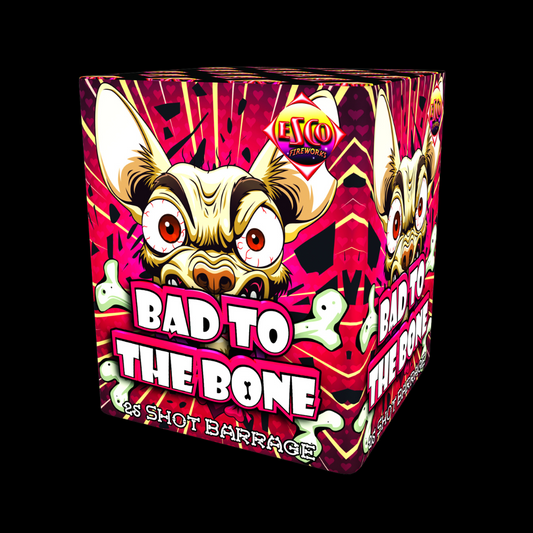 Bad to the Bone 25 Shot Cake by Bright Star Fireworks (Loud) - Coventry Fireworks King