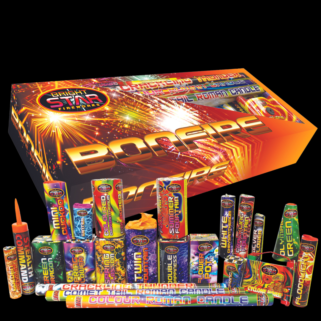 Bonfire 22 Piece Selection Box by Bright Star Fireworks - Coventry Fireworks King