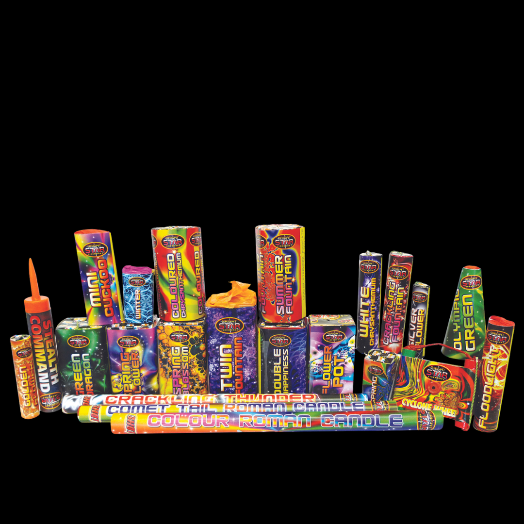 Bonfire 22 Piece Selection Box by Bright Star Fireworks - Coventry Fireworks King