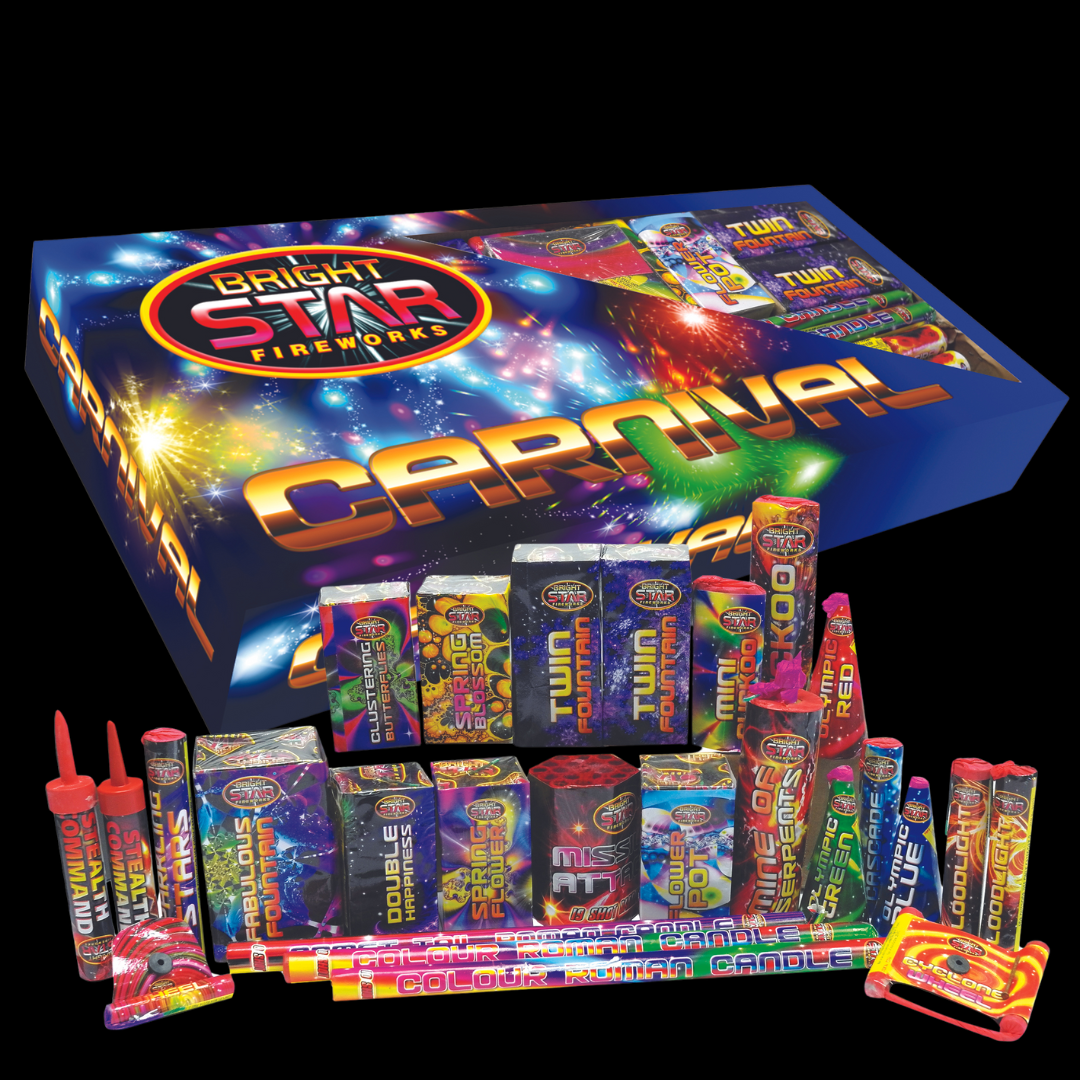 Carnival 32 Piece Selection Box by Bright Star Fireworks - Coventry Fireworks King