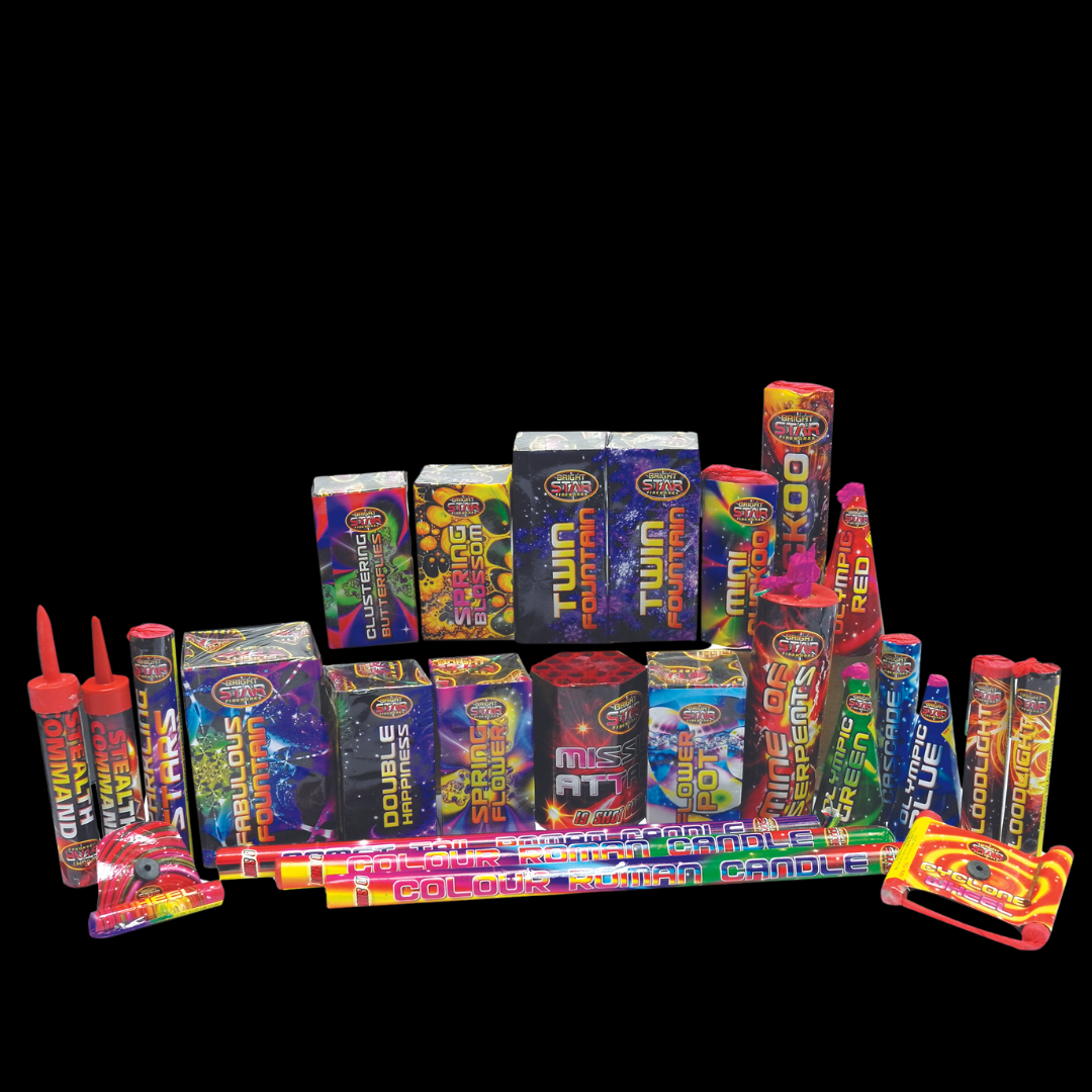 Carnival 32 Piece Selection Box by Bright Star Fireworks - Coventry Fireworks King