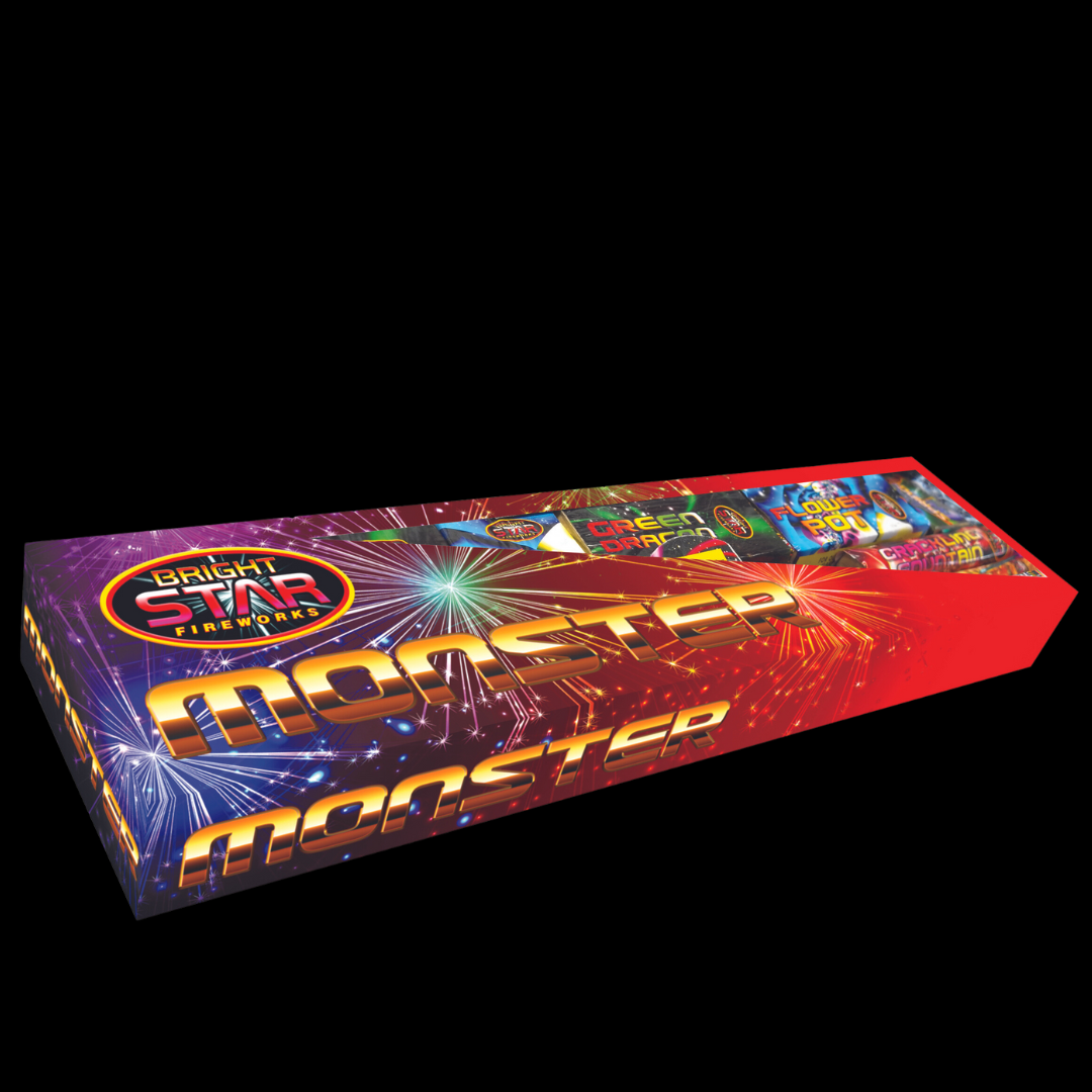 Monster 13 Piece Selection Box by Bright Star Fireworks - Coventry Fireworks King