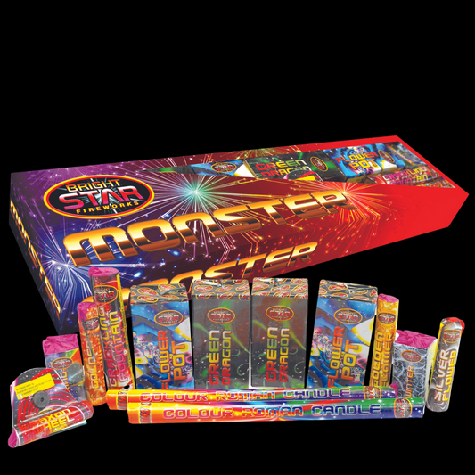 Monster 13 Piece Selection Box by Bright Star Fireworks - Coventry Fireworks King