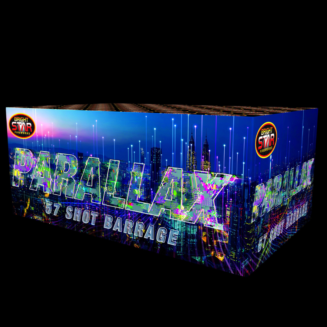 Parallax 57 Shot Cake by Bright Star Fireworks - Coventry Fireworks King