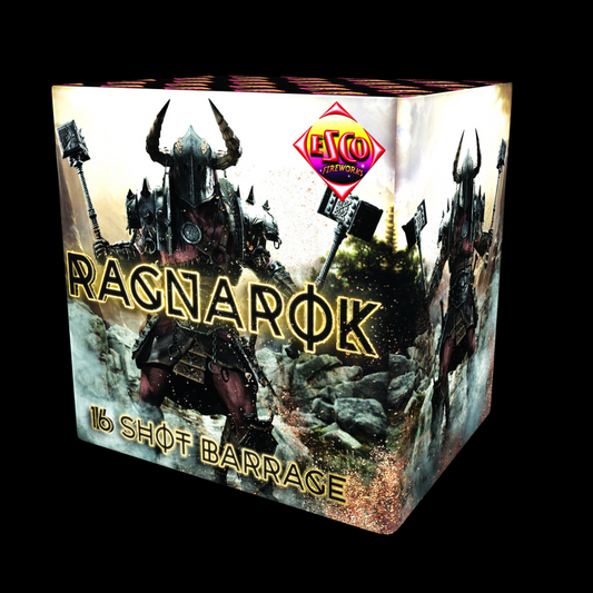 Ragnarok 16 Shot Cake by Bright Star Fireworks (Loud) - Coventry Fireworks King