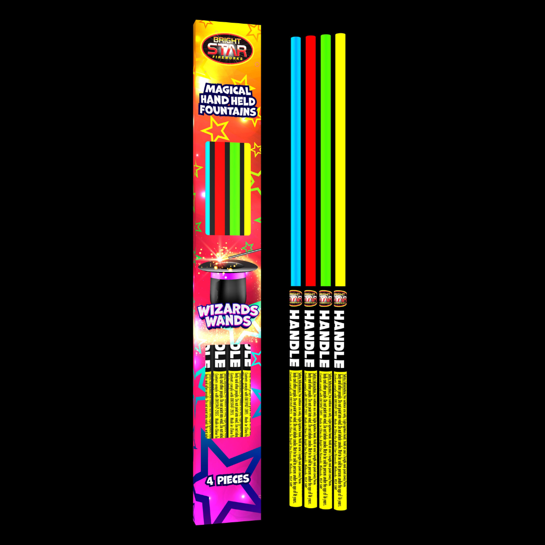 Wizard Wands (4 pack) by Bright Star Fireworks - Coventry Fireworks King