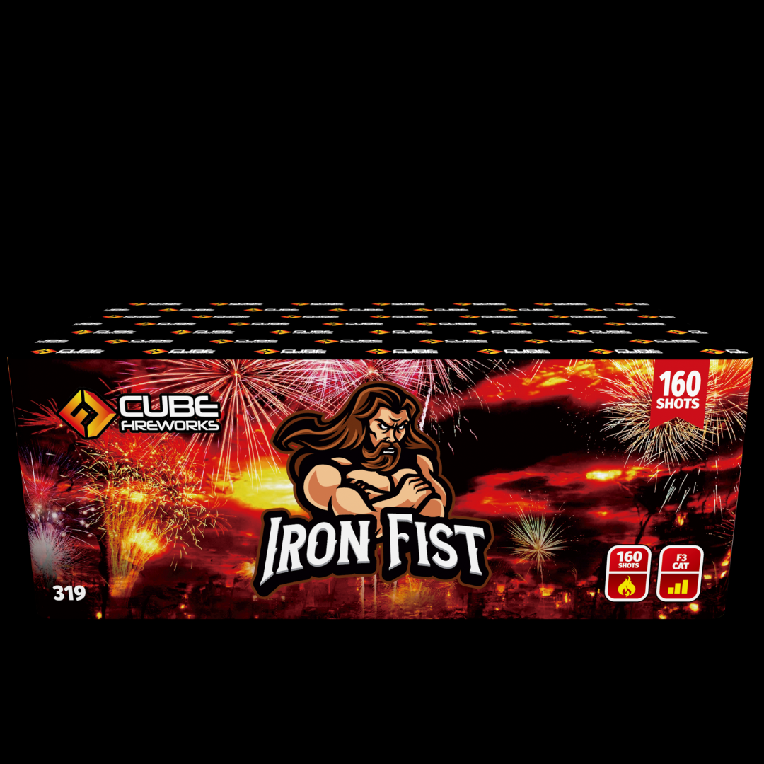 Iron Fist 160 Shot Cake by Cube Fireworks (Loud) - Coventry Fireworks King