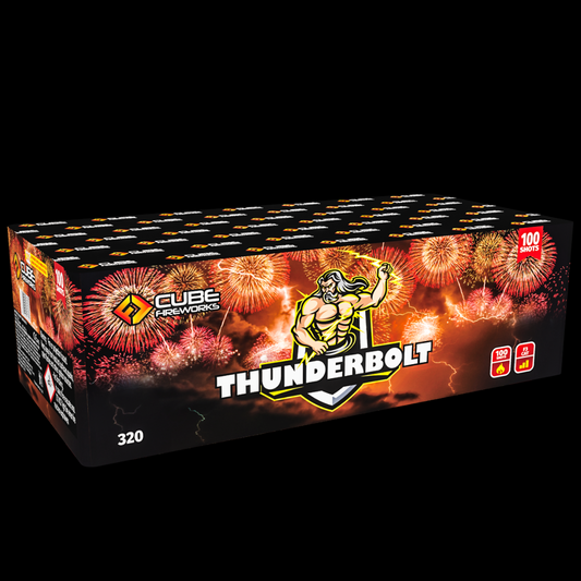 Thunderbolt 100 Shot Cake by Cube Fireworks (Loud) - Coventry Fireworks King