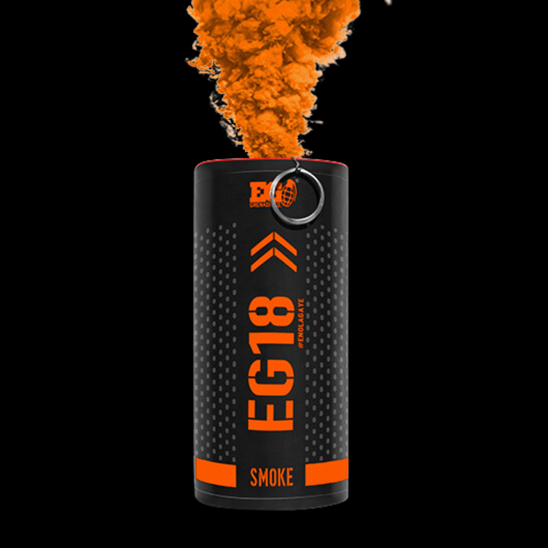 Orange 90 Second EG18 High Density Smoke Grenade by Enola Gaye - Coventry Fireworks King