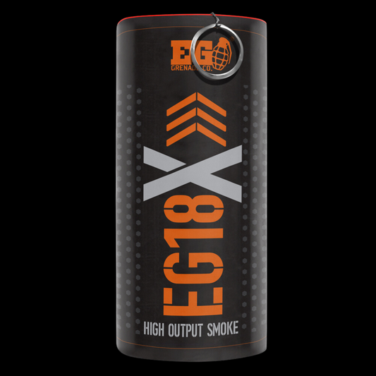 Orange 50 Second EG18X Super High Density Smoke Grenade by Enola Gaye - Coventry Fireworks King