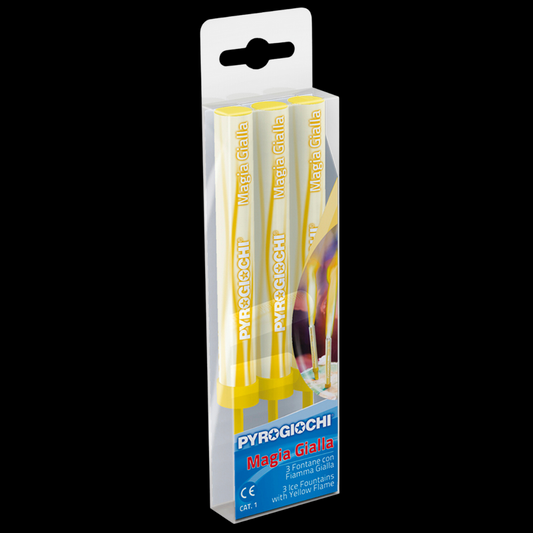 15cm Ice Fountain Sparklers Yellow (3 Pack) by Pyrogiochi - Coventry Fireworks King