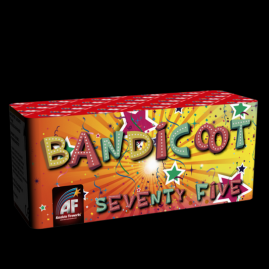 Bandicoot 75 Shot Cake by Quantum Fireworks - Coventry Fireworks King