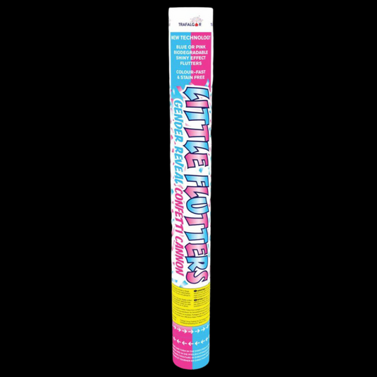 Little Flutters 50cm Gender Reveal Girl/Pink Confetti Cannon by Trafalgar - Coventry Fireworks King