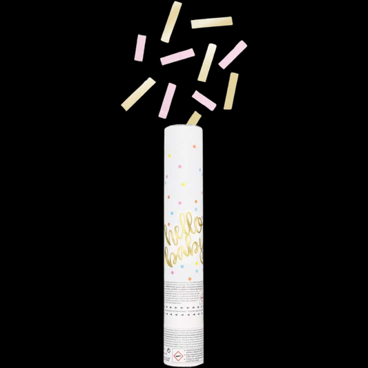 Gender Reveal Pink/Girl 30cm Confetti Cannon by Unique Party - Coventry Fireworks King