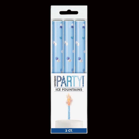 72 packets - Blue 15cm Ice Fountain Sparklers (3 Pack) by Unique Party - Coventry Fireworks King