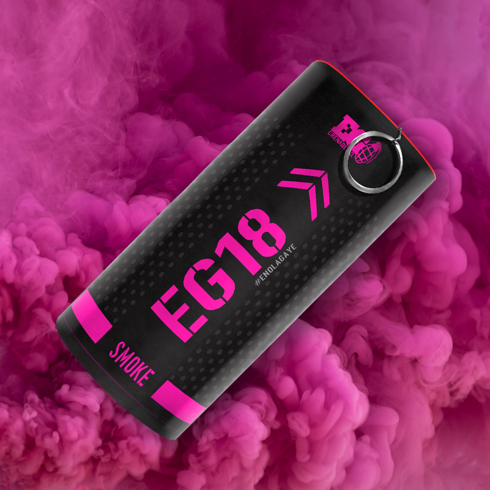 Pink 90 Second EG18 High Density Smoke Grenade by Enola Gaye - Coventry Fireworks King