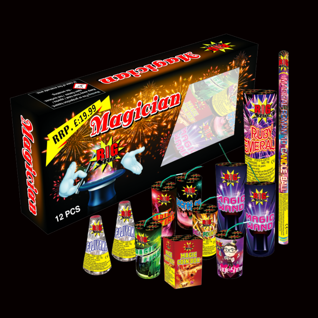 Magician 12 Piece Selection Box by Big Star Fireworks - Coventry Fireworks King