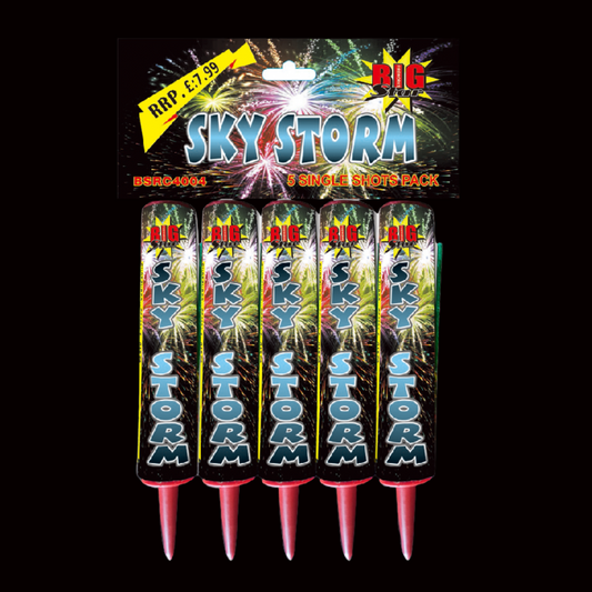 Sky Storm Roman Candles (5 Pack) by Big Star Fireworks - Coventry Fireworks King