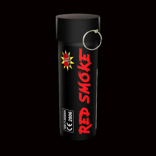 Red 60 Second Smoke Grenade by Big Star Fireworks - Coventry Fireworks King
