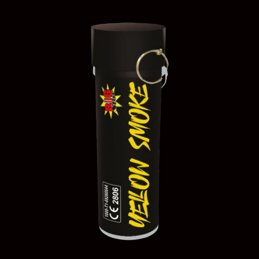 Yellow 60 Second Smoke Grenade by Big Star Fireworks - Coventry Fireworks King