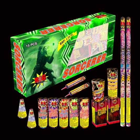 Sorcerer 15 Piece Selection Box by Big Star Fireworks - Coventry Fireworks King