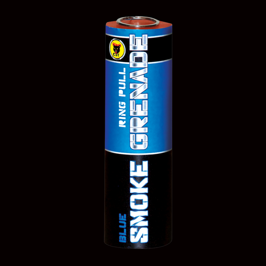 Blue 90 Second Smoke Grenade by Black Cat Fireworks - Coventry Fireworks King