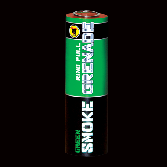 Green 90 Second Smoke Grenade by Black Cat Fireworks - Coventry Fireworks King