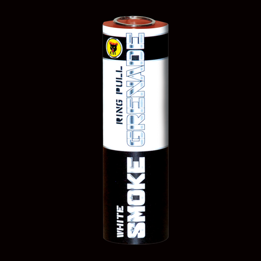 White 90 Second Smoke Grenade by Black Cat Fireworks - Coventry Fireworks King