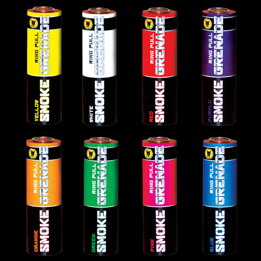 Mixed Pack 90 Second Smoke Grenades by Black Cat Fireworks - Coventry Fireworks King