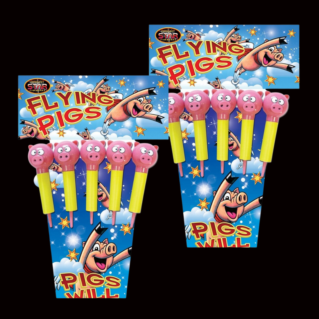 Flying Pigs Rockets (5 Pack) by Bright Star Fireworks (Loud) - Multibuy 2 for £60 - Coventry Fireworks King