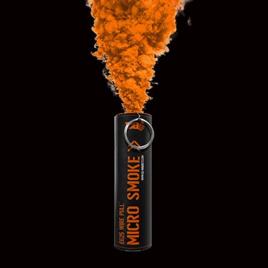 Orange 30 Second Smoke Micro Grenade by Enola Gaye - Coventry Fireworks King