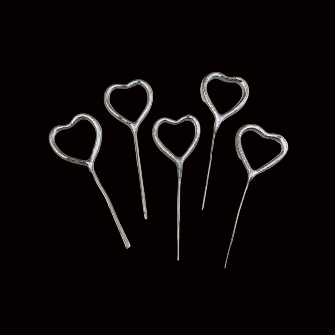 Heart 4" Cake Sparklers (5 Pack) by Hallmark Fireworks - Buy 1 Get 1 Free - Coventry Fireworks King