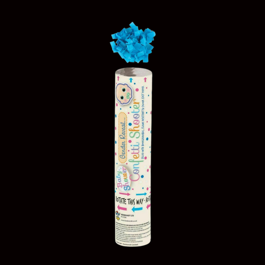 Gender Reveal Blue/Boy 20cm Confetti Cannon - Coventry Fireworks King