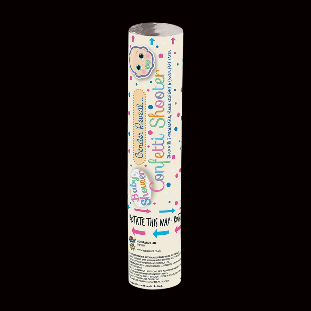 Gender Reveal Blue/Boy 20cm Confetti Cannon - Coventry Fireworks King