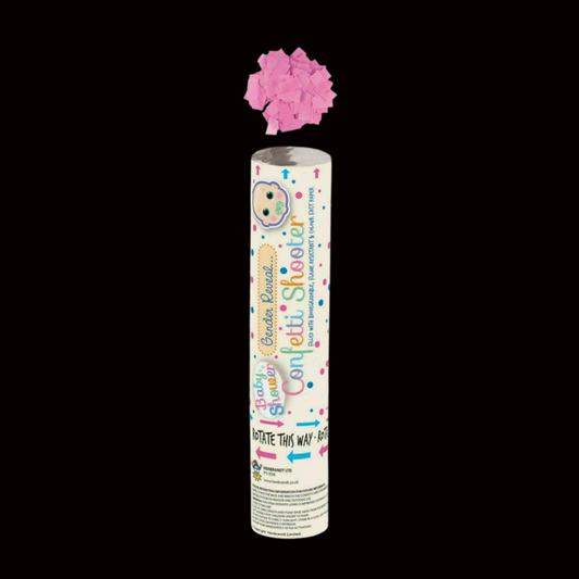 Gender Reveal Pink/Girl 20cm Confetti Cannon - Coventry Fireworks King