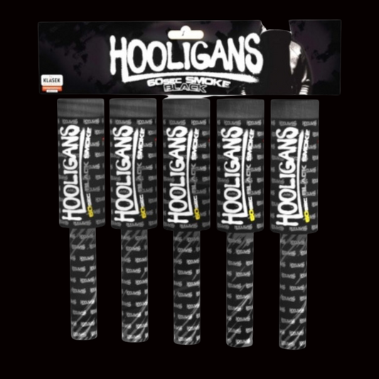 Black 60 Second Handheld Smoke Grenades (5 Pack) by Klasek Pyrotechnics - Coventry Fireworks King