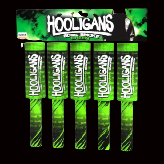 Green 60 Second Handheld Smoke Grenades (5 Pack) by Klasek Pyrotechnics - Coventry Fireworks King