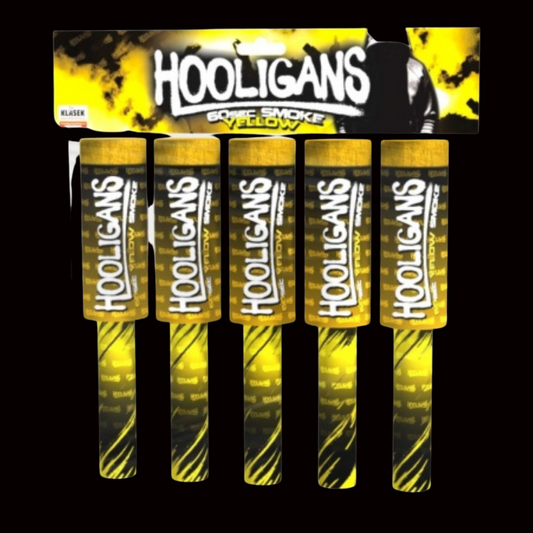 Yellow 60 Second Handheld Smoke Grenades (5 Pack) by Klasek Pyrotechnics - Coventry Fireworks King