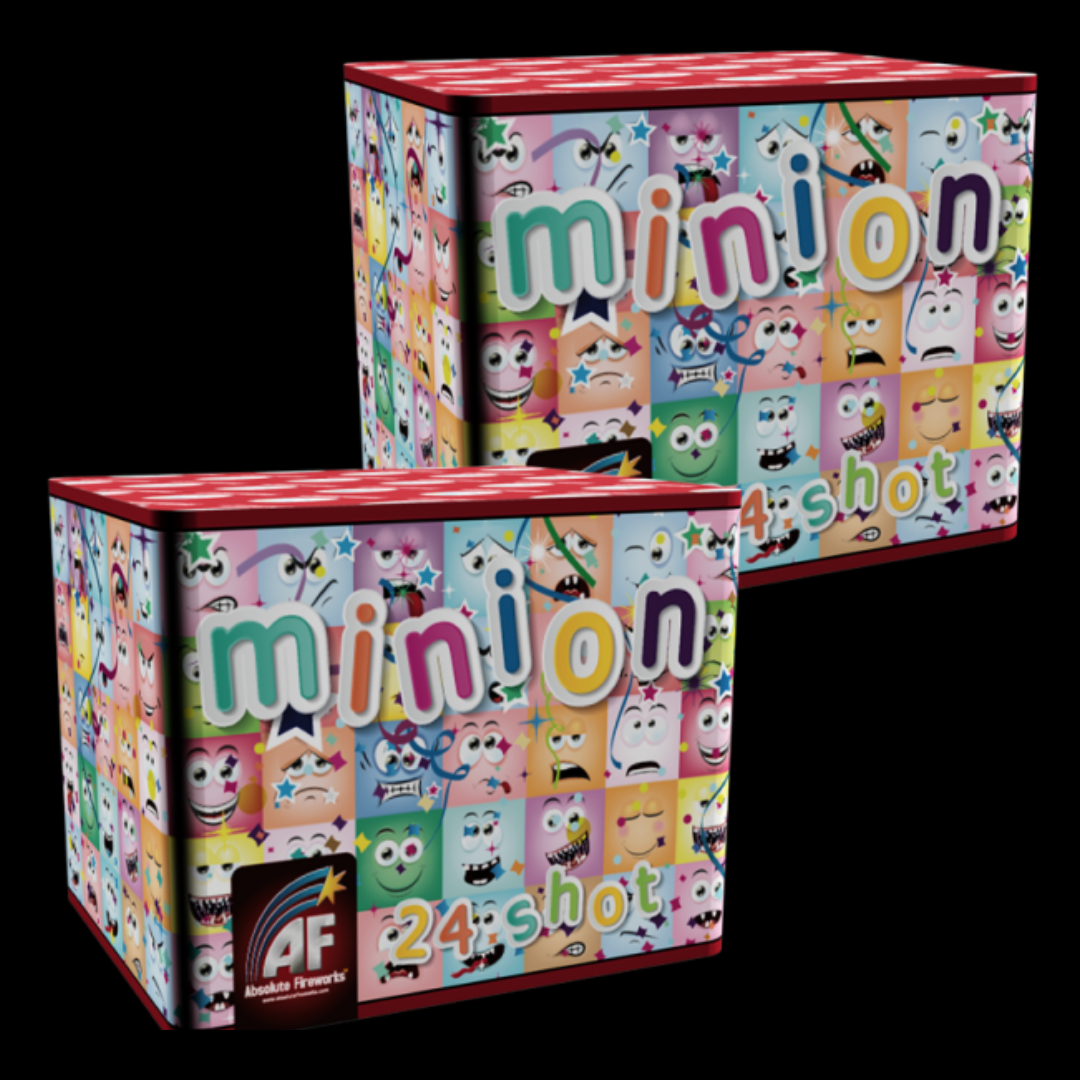 Minion 24 Shot Cake by Quantum Fireworks - Multibuy 2 for £30 - Coventry Fireworks King