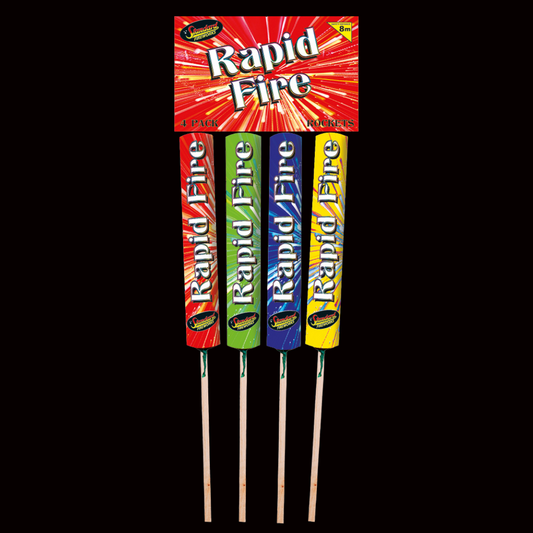 Rapid Fire Rockets (4 Pack) by Standard Fireworks - Coventry Fireworks King