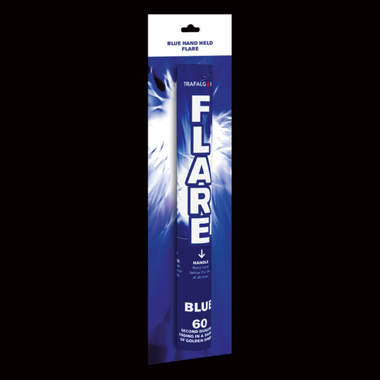 Blue 60 Second Handheld Flare by Trafalgar Fireworks - Coventry Fireworks King