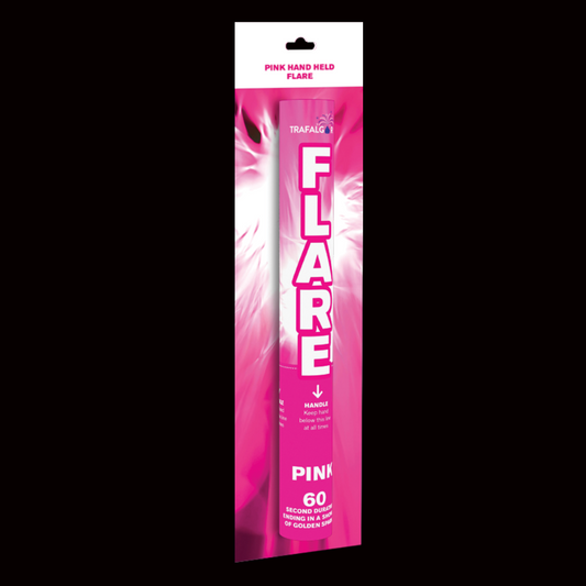 Pink 60 Second Handheld Flare by Trafalgar Fireworks - Coventry Fireworks King