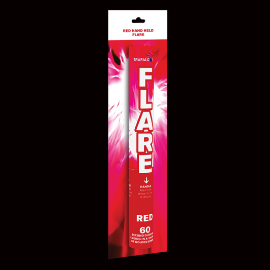 Red 60 Second Handheld Flare by Trafalgar Fireworks - Coventry Fireworks King