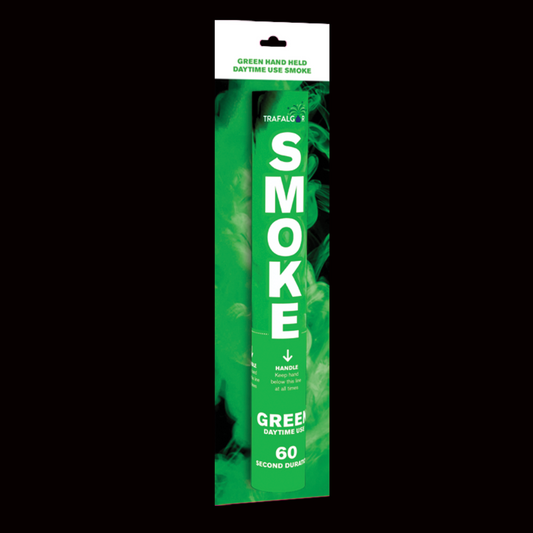 Green 60 Second Handheld Smoke Grenade by Trafalgar - Coventry Fireworks King