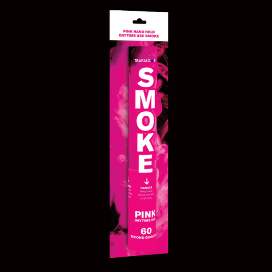 Pink 60 Second Handheld Smoke Grenade by Trafalgar - Coventry Fireworks King